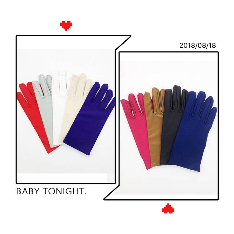 Spandex gloves spring and summer white etiquette thin labor insurance performance elastic jewelry jewelry plate pearl player gloves