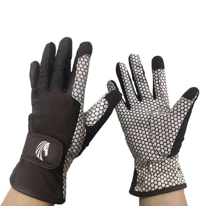 Summer children's breathable mesh pattiox glove thin outdoor horse riding training silicon glue non -slip and wear -resistant knight gloves