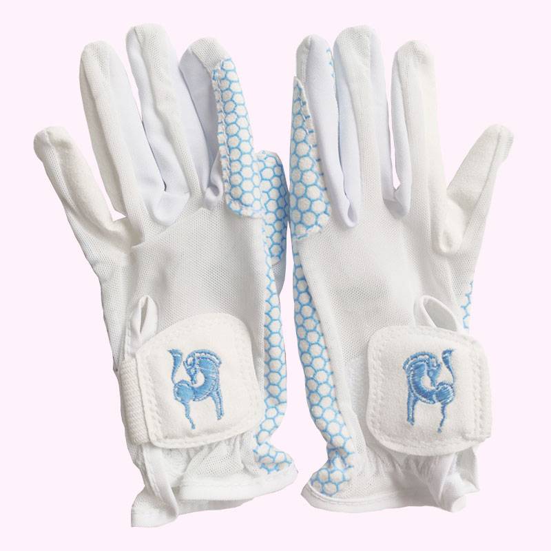 Summer children's breathable mesh pattiox glove thin outdoor horse riding training silicon glue non -slip and wear -resistant knight gloves