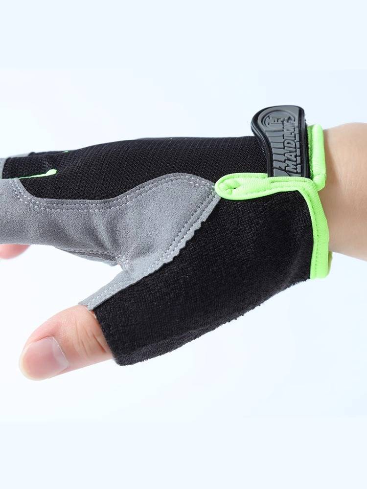 Summer sports glove women's equipment semi -refers to skating outdoor riding thin fitness men's shock -absorbing off -road and off -road climbing sweat absorption