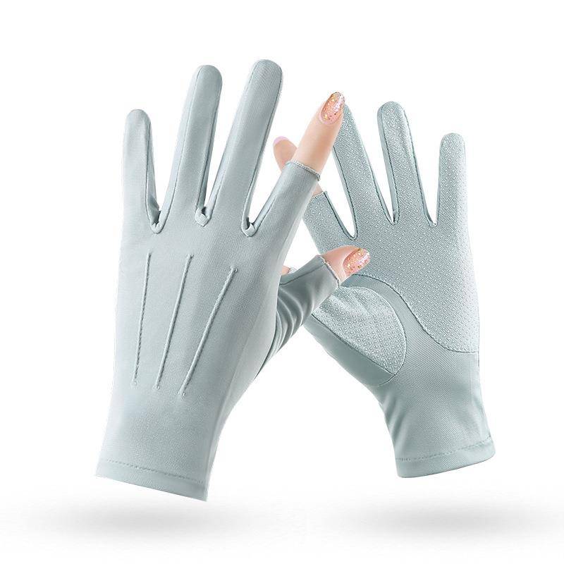 Ride horse gloves, men and women, summer air-scrambling exercise, roll-down and sunscreen