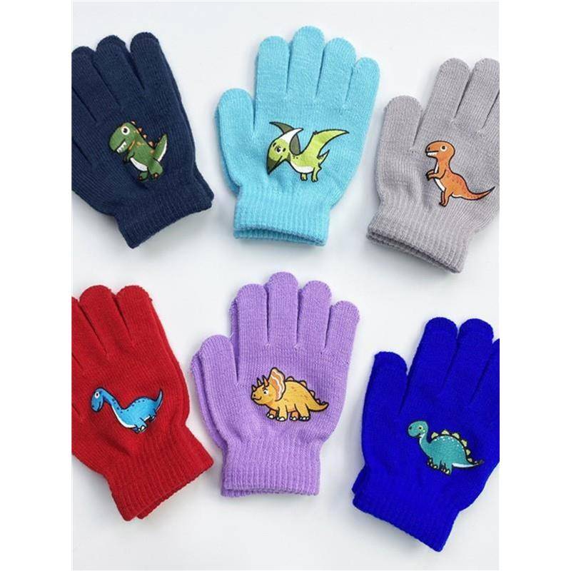 Children's 5 to 10 -year -old equestrian glove elementary school student knitting warmth points finger five fingers cute cycling balance cars climb mountain climbing mountain climbing