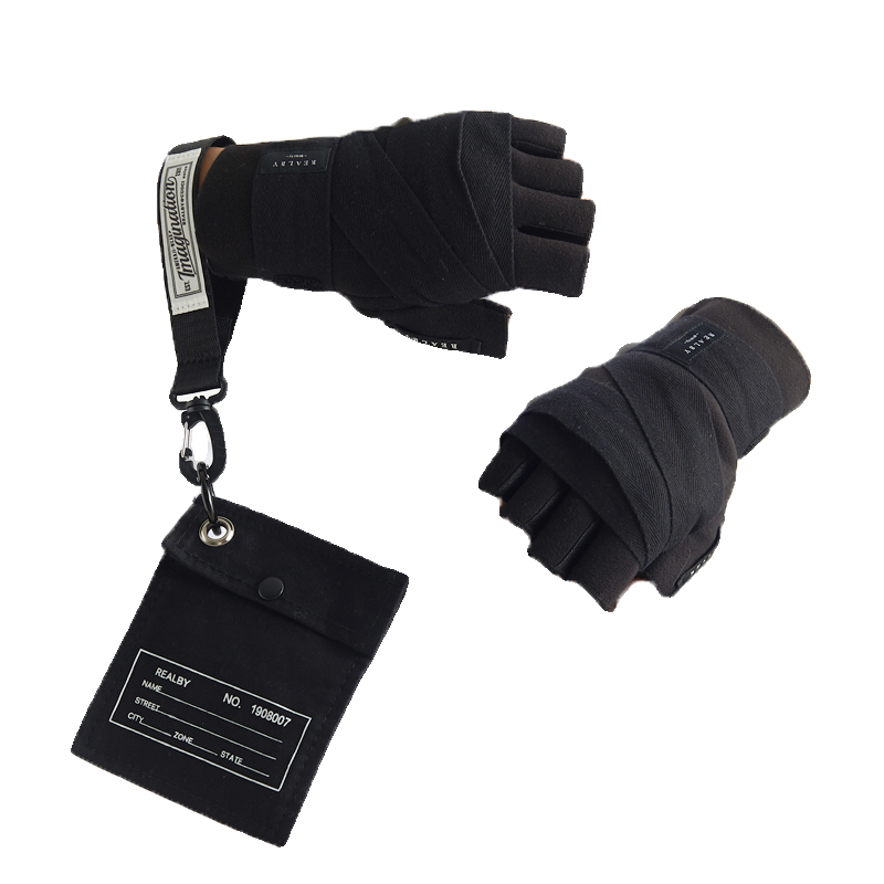 Sports gloves, half-mean men's gym boxing bandages, one-hand-strangling, one-handle-carrying, skate-proof equipment training