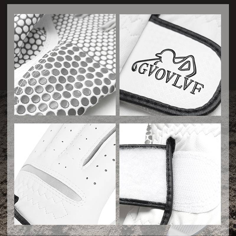 Gvovlvf golf men's gloves real sheepskin anti -silicon glove gloves golf outdoor sports supplies