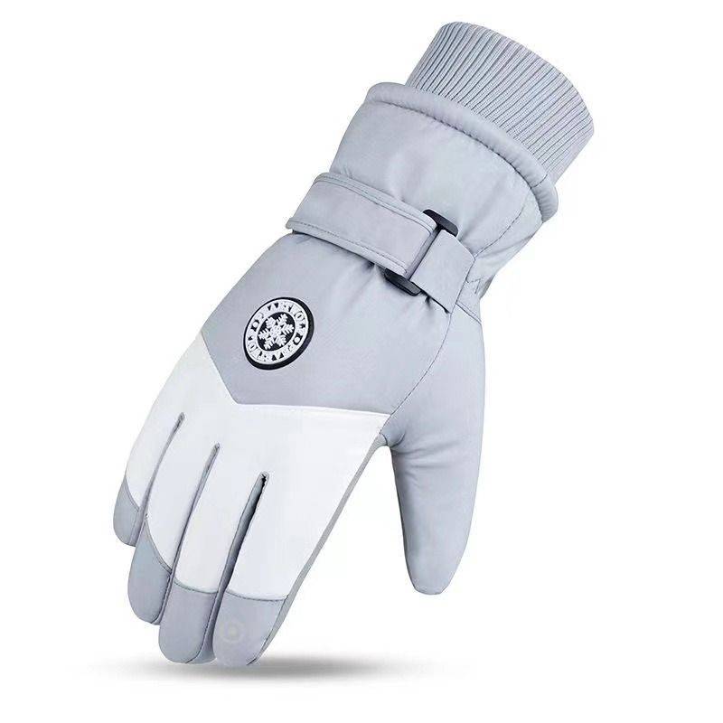 Ski gloves Women's winter outdoor riding anti -skid, wind, cold, waterproof thickening, warm and warm touch screen glove men's winter