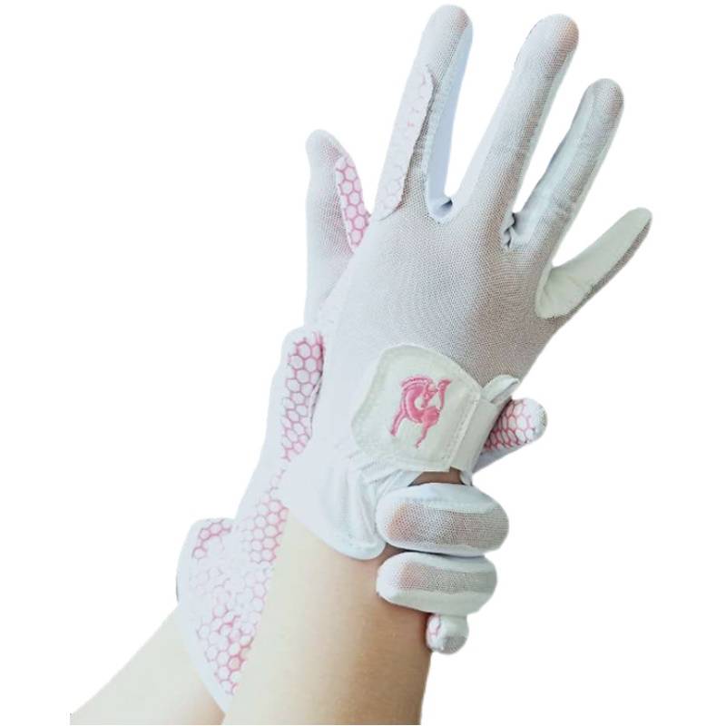 Silicone riding gloves, non -slip, wear -resistant and breathable mesh, knight gloves summer children's equestrian glove riding