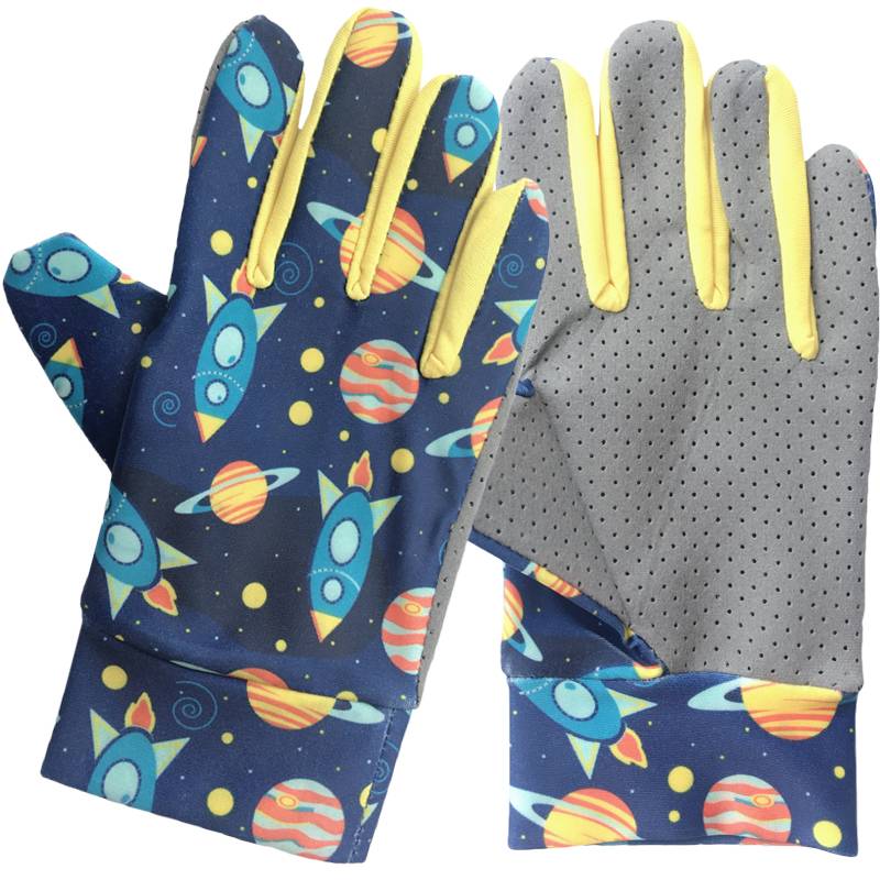 Children's horse riding glove equestrian performance archery elastic ravioli animal pattern Dream universe anti -thorns tourism mountaineering mountain climbing