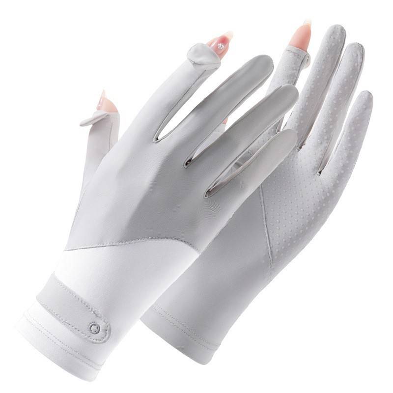 Summer ladies fishing glove sunscreen, waterproof, skid, anti -thorn -proof men's waterproof ice silk women's special anti -cutting