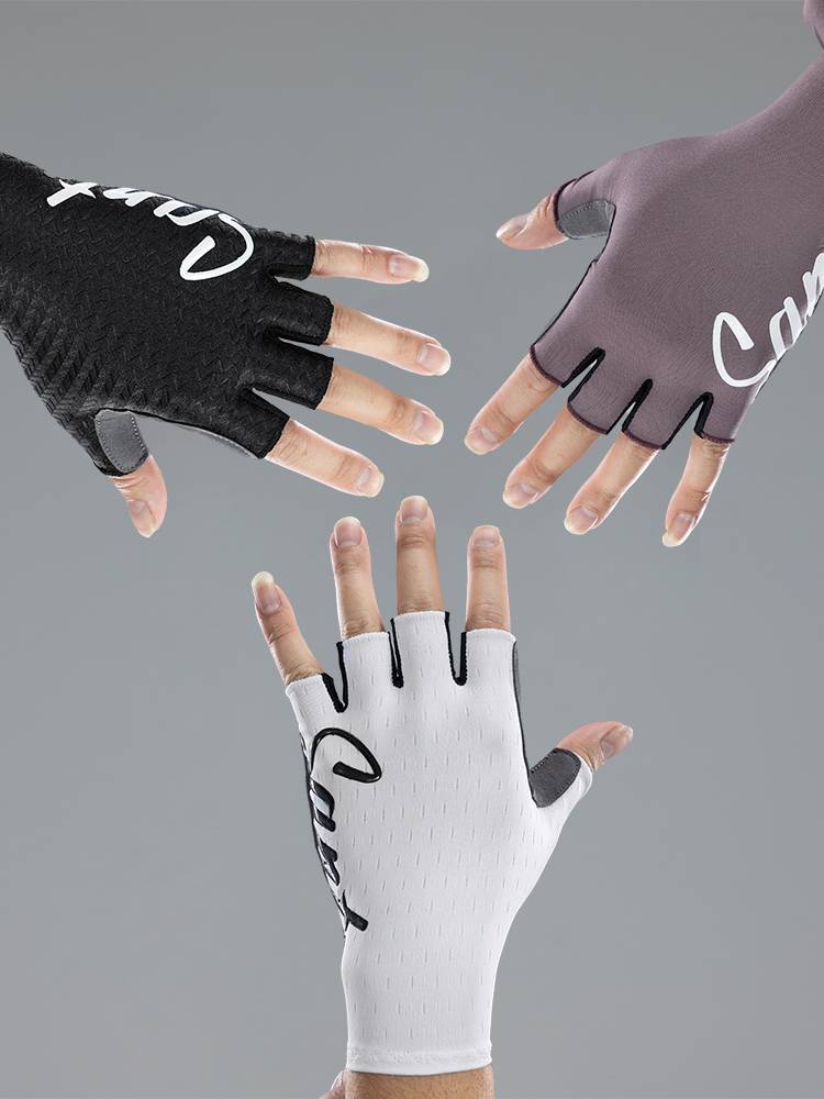 Santic Santic Mori Passenger Spring and Summer Cycling Gloves Highway Bicycle Bargiers Permanent Short Finger Gloves Ride Equipment Men and Women