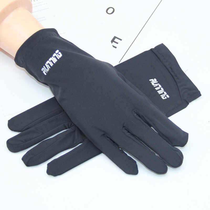 Summer ladies touch screen anti -sliding sunscreen and sunscreen UV ice wire driving open outdoor gloves