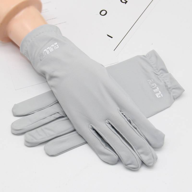 Summer ladies touch screen anti -sliding sunscreen and sunscreen UV ice wire driving open outdoor gloves