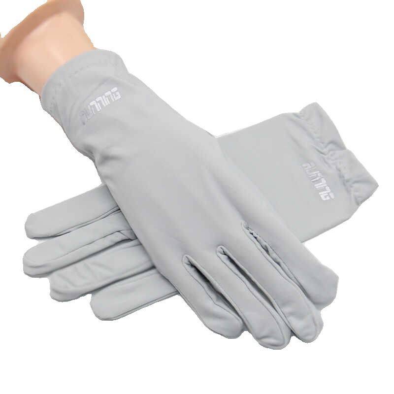 Summer ladies touch screen anti -sliding sunscreen and sunscreen UV ice wire driving open outdoor gloves