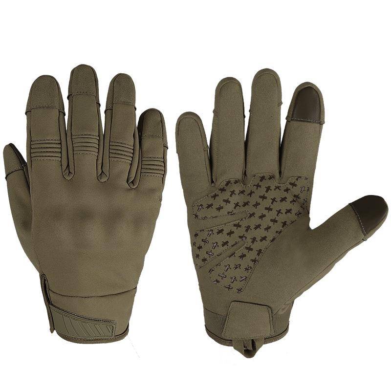 Outdoor tactics warm gloves, windproof, waterproof, anti -skids, protective motorcycle riding gloves and velvet glove men