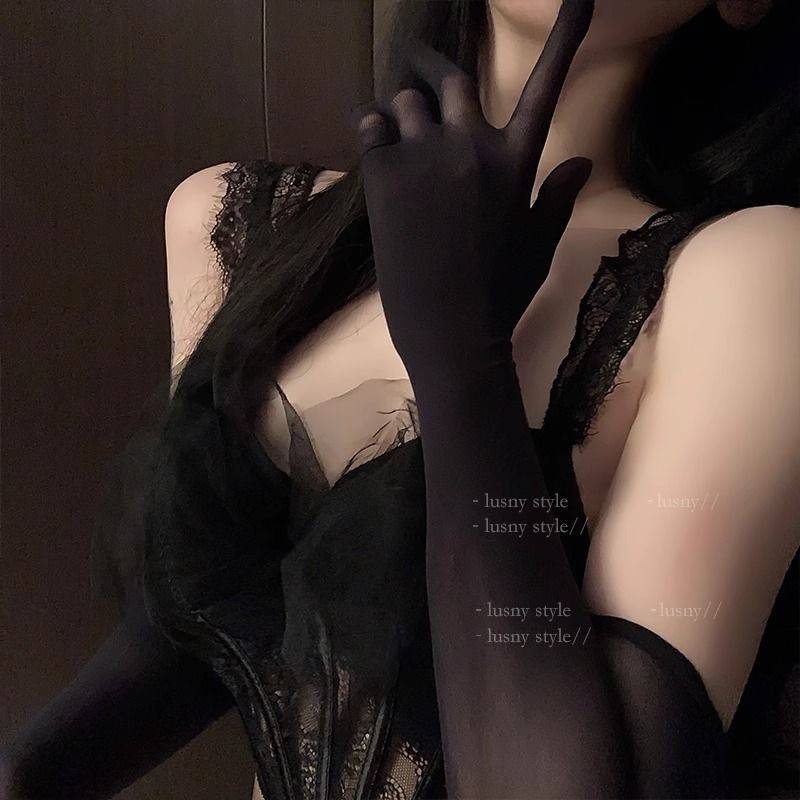 Aeroplane gloves, pure invisibility, silk stocking gloves, silk-sliding, summer-sweet-sweet-skin gloves