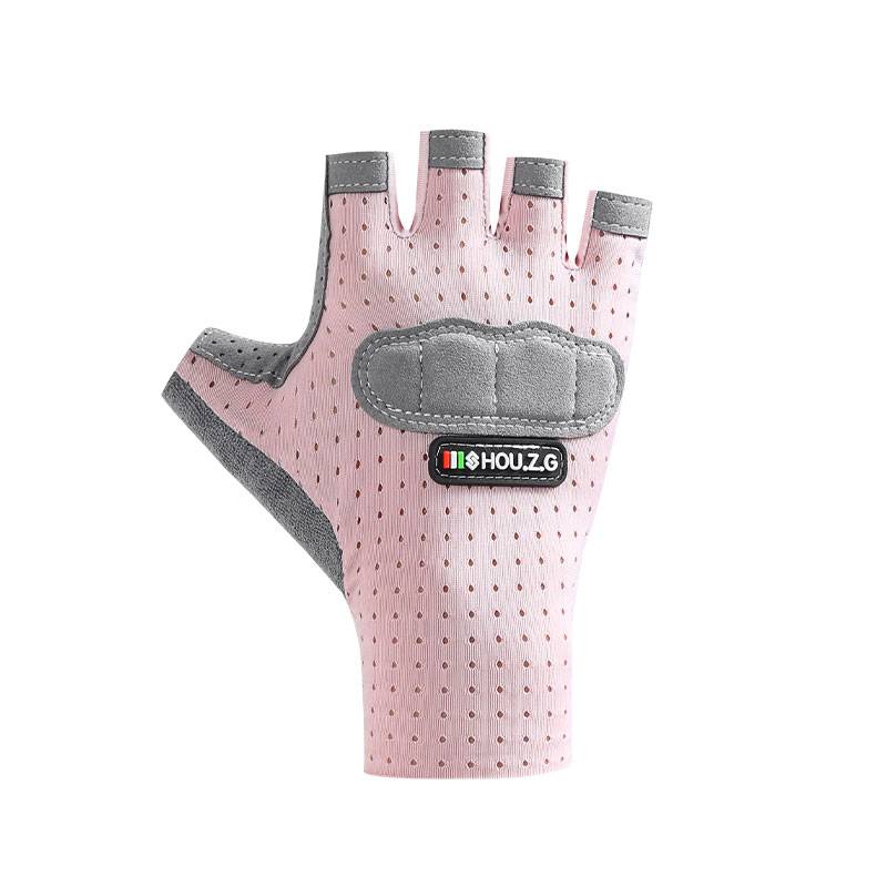 Children half -finger glove men and women spring and summer cycling cushion prevention cocoon anti -slip thin thin wear -resistant hand protection