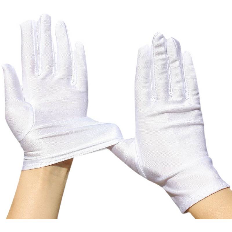Children's white glove elementary school students performed etiquette, dancing dancing command Kindergarten children high elastic breathability thin