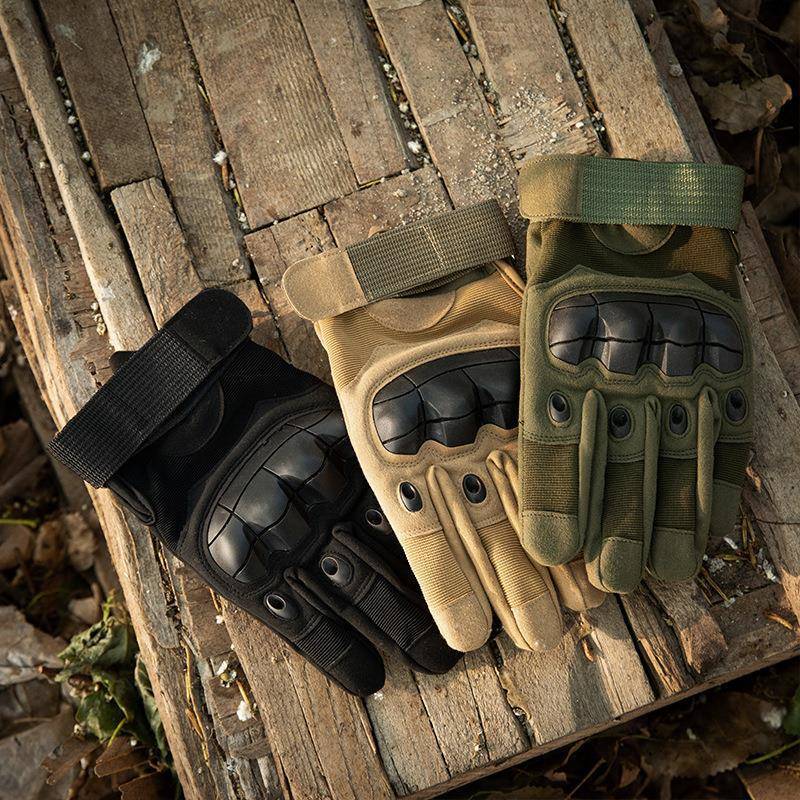 Tactical gloves refer to men's outdoor eating chicken anti -slip, abrasion -resistant riding female climbing mountaineering green camouflage sports fitness protection