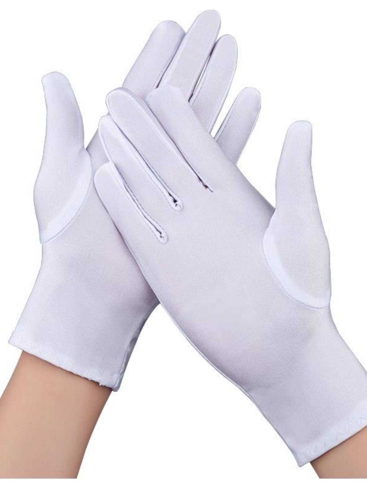 Black, white, pure-coloured, high-fibre ambulatory gloves