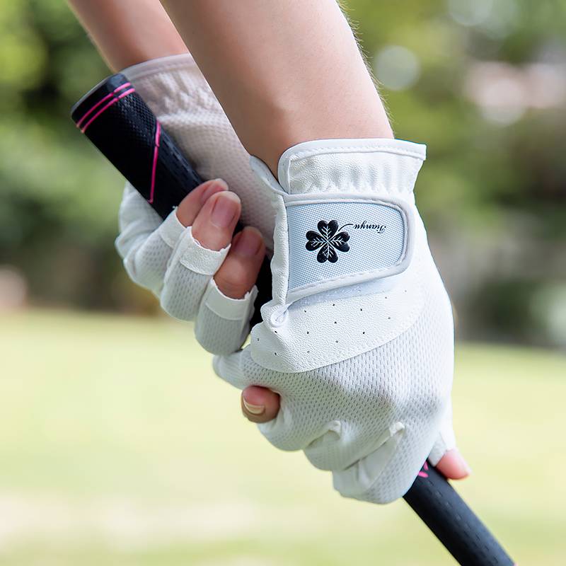 !Golf Ms. Gloves Summer breathable fingers touch screen PU non -slip ripple left and right movements
