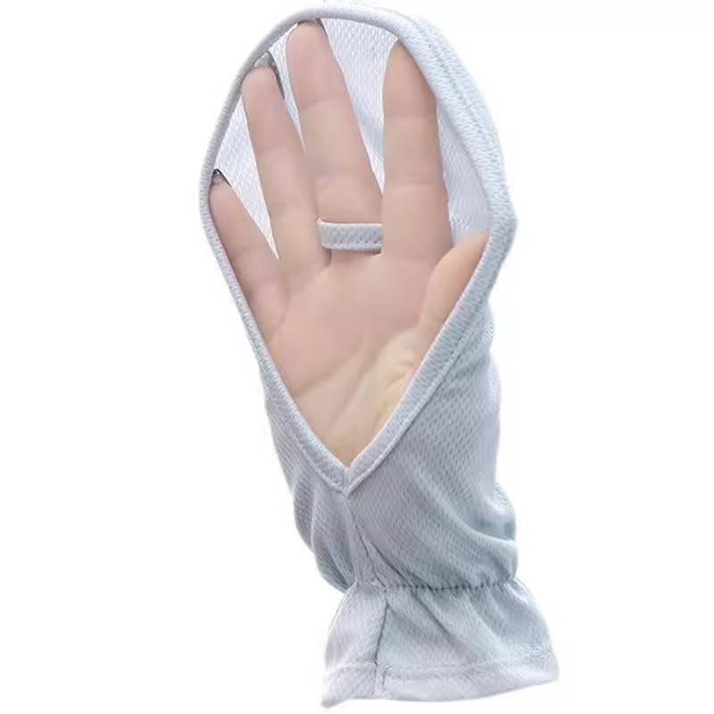 Summer picking special gloves women's outdoor riding driving sunscreen and shading fingers loose anti -sliding hand cover half finger