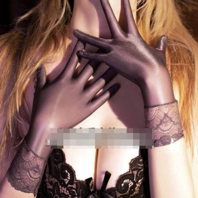 Handshot stockings gloves, hand stockings, plane, hand socks, gloves, seamless hands, horses, oil bright black silk