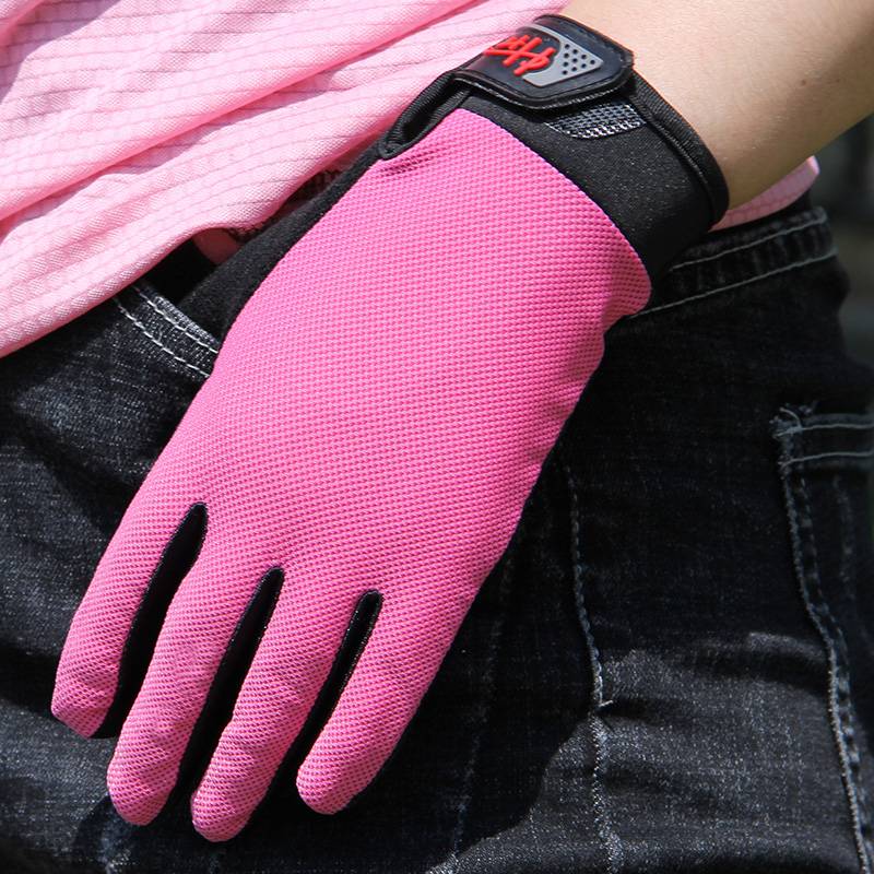 Women's outdoor sunscreen glove anti -slip full refers to summer thin climbing mountain climbing hiking men's driving touch screen