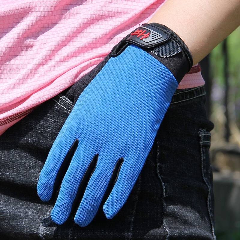 Women's outdoor sunscreen glove anti -slip full refers to summer thin climbing mountain climbing hiking men's driving touch screen