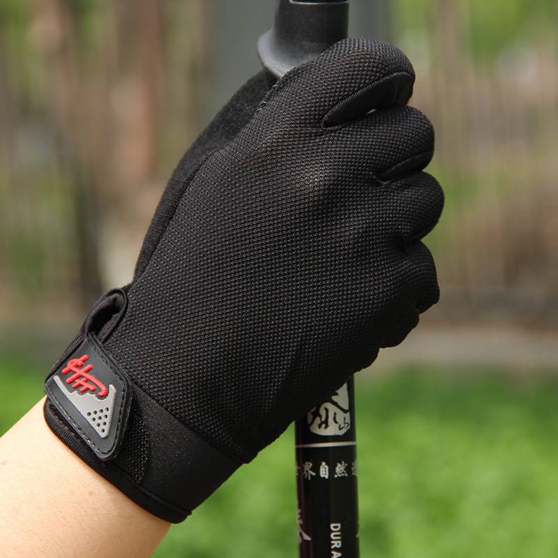 Women's outdoor sunscreen glove anti -slip full refers to summer thin climbing mountain climbing hiking men's driving touch screen