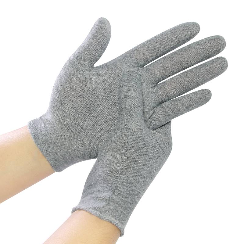 Light gray gloves for the summer sunscreen, sweat-proof, sweat-proof, small-coded cotton