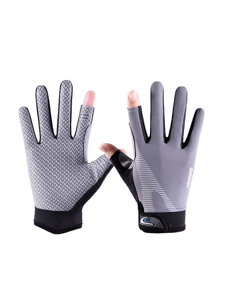 The fish gloves man's summer thin, tan-proof, tan-proof, two-finger, stabbing and fishing