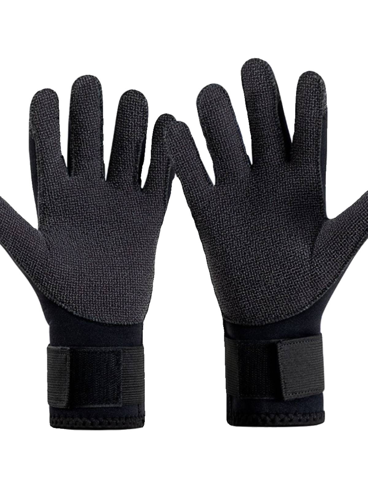 Semi -dry Kafela diving glove titanium plating CR winter swimming waterproof gloves thick wear resistance and anti -cutting anti -thorns warm