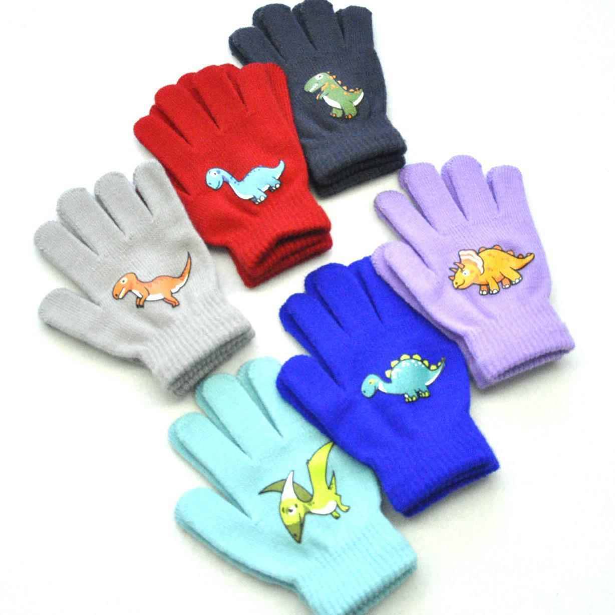 Children's 5 to 10 -year -old equestrian glove elementary school student knitting warmth points finger five fingers cute cycling balance cars climb mountain climbing mountain climbing