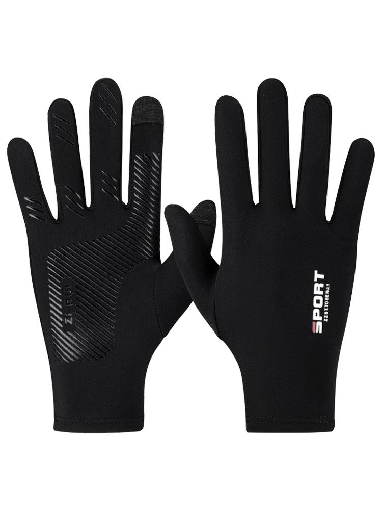 Ski inner gangskin gloves, dry, breathable, sweating outdoor exercise, cold, warm, anti -skid training five -finger thin touch screen