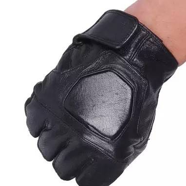 Special men's real sheepskin semi -finger glove slide tactical sports riding healthy body driving training leisure dew fingers