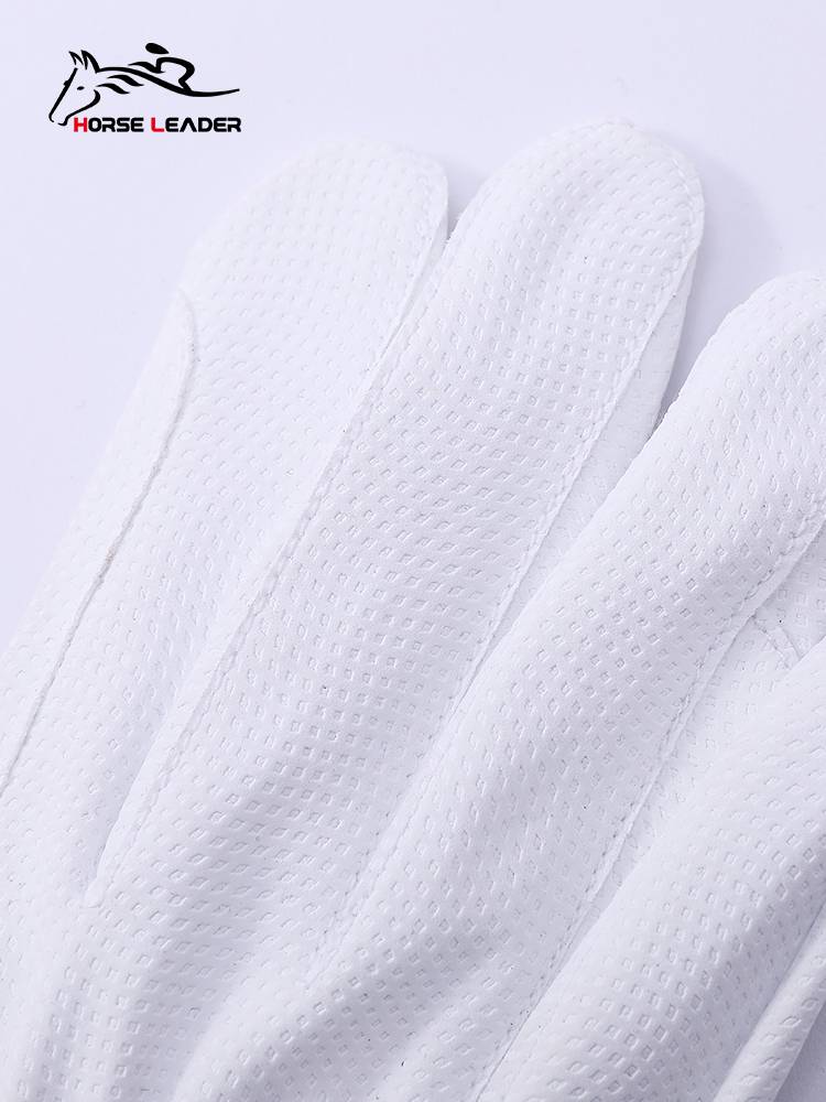 Horse Leader Equestrian glove wear -resistant white competition test adult children four seasons test riding gloves