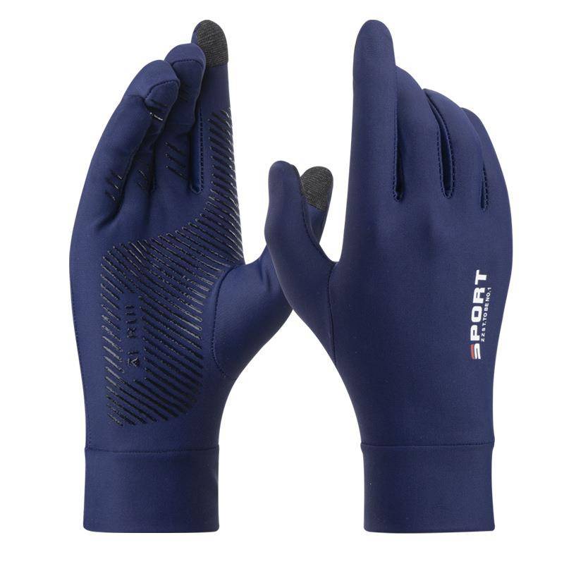 Children's hiking gloves sunscreen slide gloves thin ice silk full refers to riding mountaineering glove outdoor sports gloves