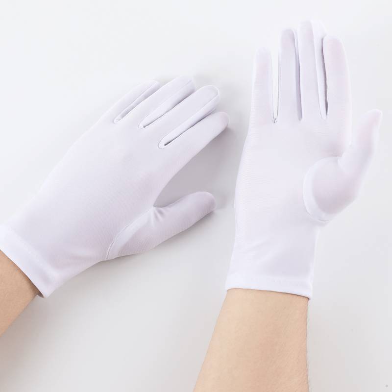 Men and women luxury jewelry elastic black and white glove photography wedding celebration West restaurant hotel gloves security etiquette thin