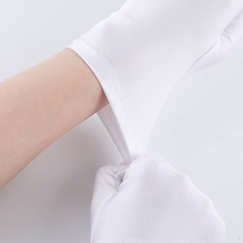 Men and women luxury jewelry elastic black and white glove photography wedding celebration West restaurant hotel gloves security etiquette thin