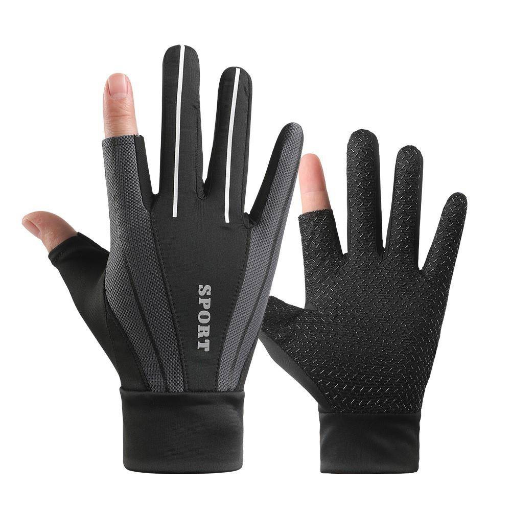 Ice sunscreen equestrian glove men's summer thin sports cycling anti -slip bicycle bicycle tactile sweat anti -sweat finger