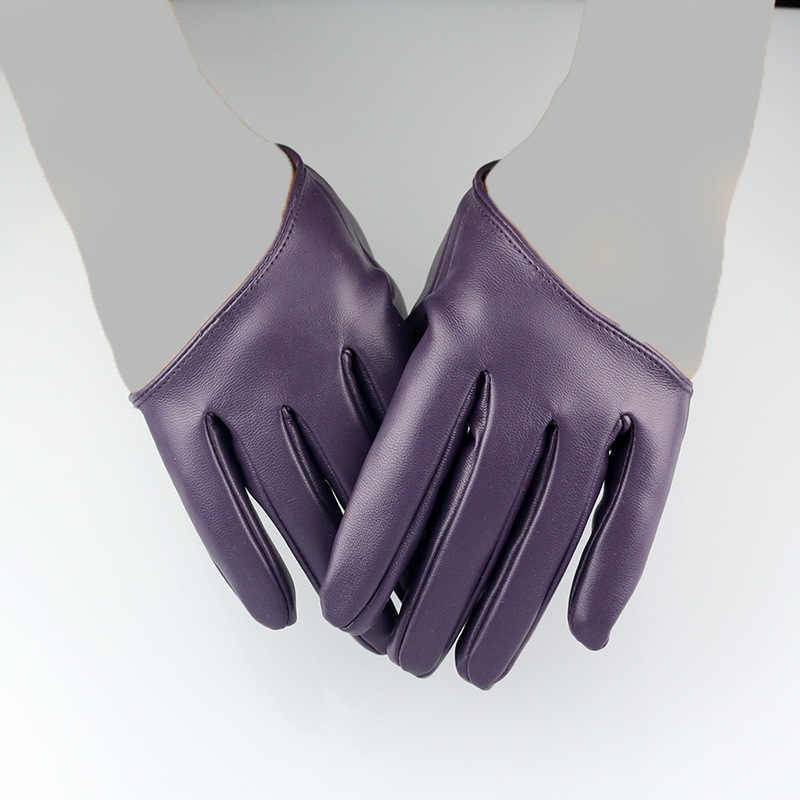 Women's back half -palm fingers all fingers imitation skin dancing wedding nightclub performance desire for urban gloves to divide fingers gloves