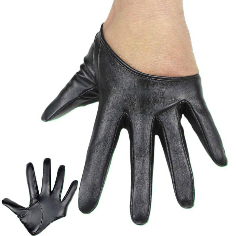 Women's back half -palm fingers all fingers imitation skin dancing wedding nightclub performance desire for urban gloves to divide fingers gloves