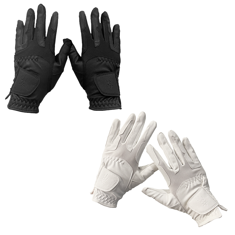 AYM Love Horse | Men's Equestrian Gloves Anti -Smooth Adjustable Elastic Radio Eye Cloth Design Adult Palm Pad