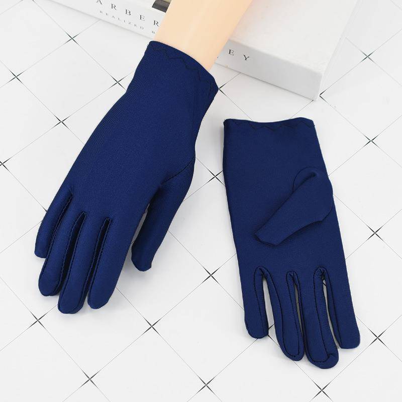 Spandex gloves thin men and women gloves drive elastic black and white etiquette dance performances spandex industrial gloves