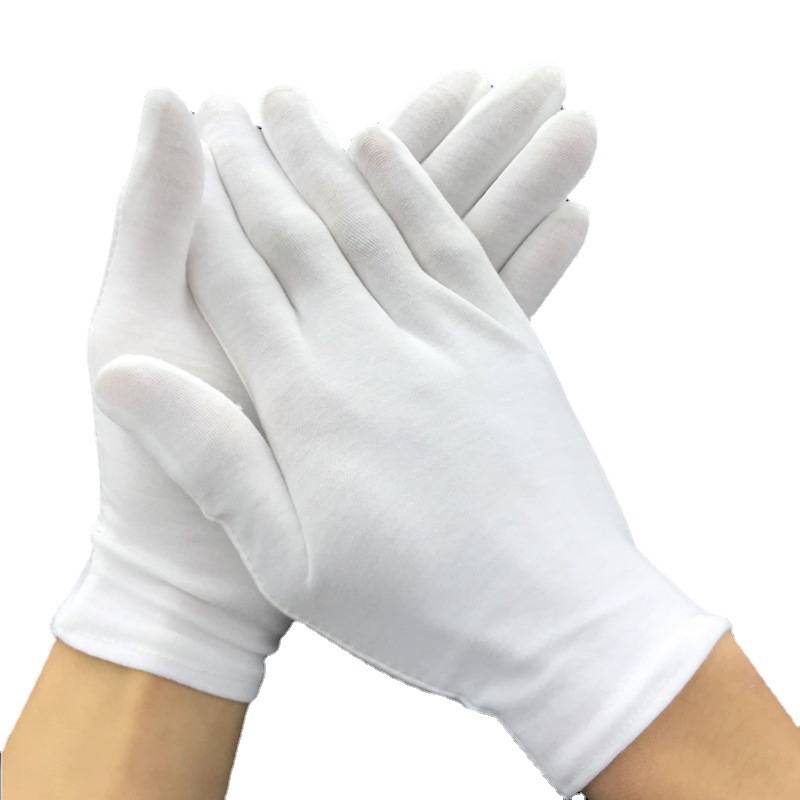 White glove cotton cotton sleeps at night, gloves wearing gloves, beauty etiquettes, play men and women, men and women