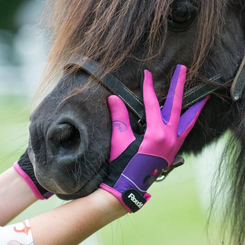 German ROECKL original imported children's equestrian gloves breathable anti -skid riding glove wear -resistant cartoon pattern