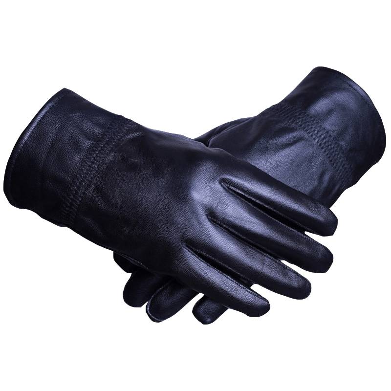 Leather glove men's winter plus velvet thickened ladies sheepskin gloves riding driving motorcycle thin autumn