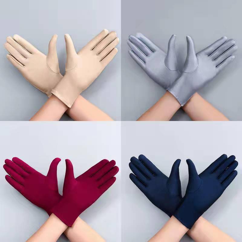 Summer Tianjia Mustes Special Gloves Sunscreen Men and Women Black and White Dance Riding Elastic Plaza Dance Ritual