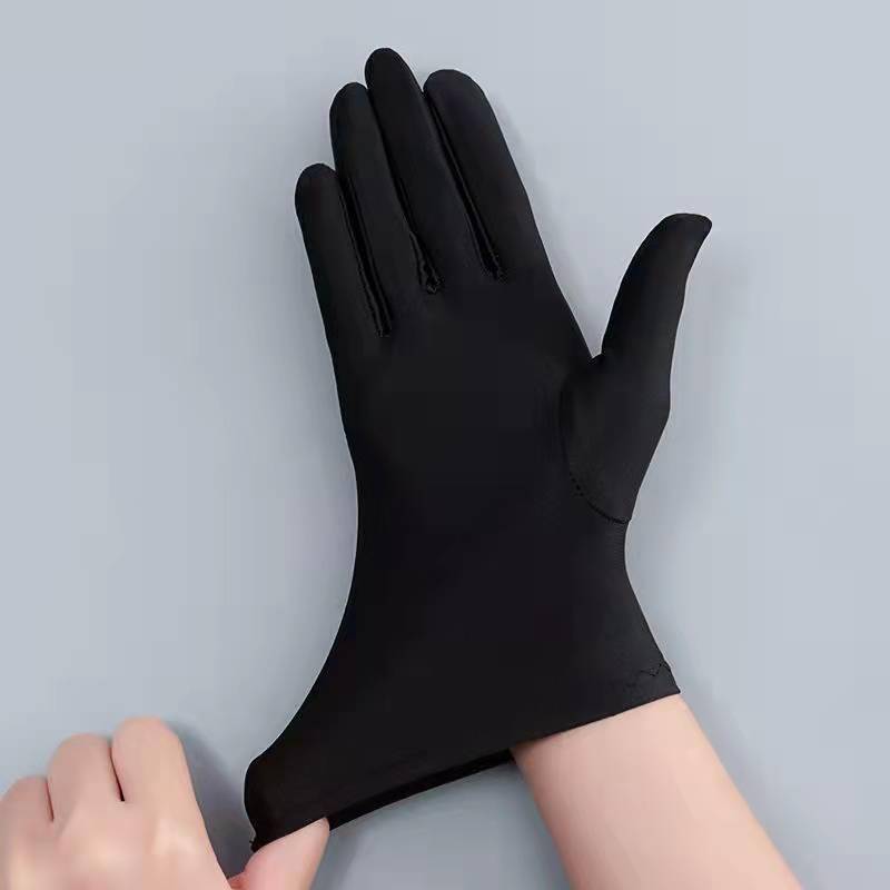 Summer Tianjia Mustes Special Gloves Sunscreen Men and Women Black and White Dance Riding Elastic Plaza Dance Ritual