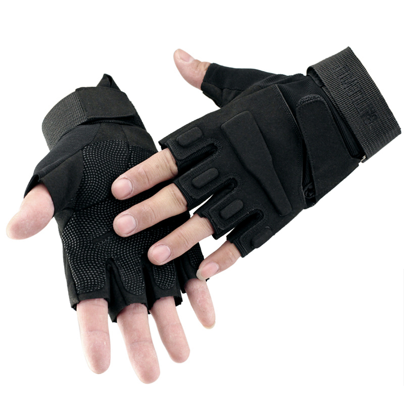 Tactical fitness outdoor motorcycle motion dew finger glove men without finger riding half finger Luya summer mountaineering non -slip