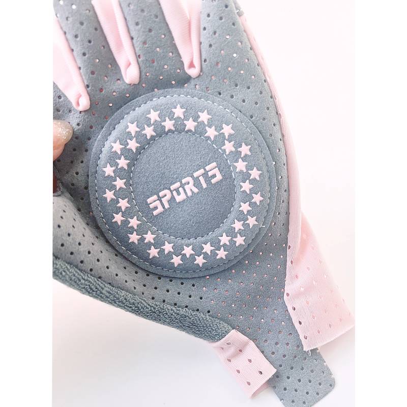 Children's cycling gloves semi -finger thin men and girls sports anti -sliding thickened pads Children with one bumper balancing car pulley